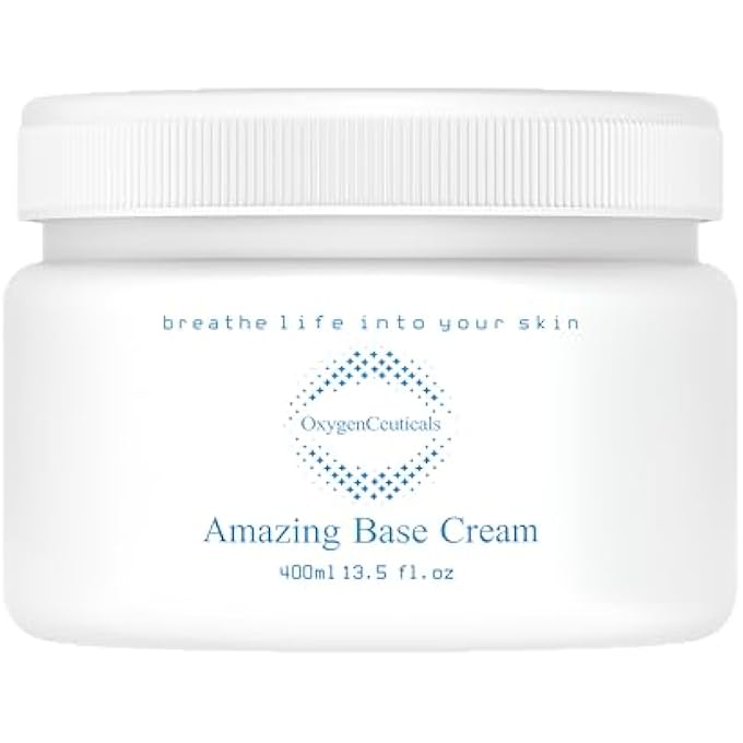 OxygenCeuticals AMAZING BASE CREAM  NOURISHING ANTI-AGING MOISTURIZER WITH PANTHENOL, VITAMIN E, SODIUM HYALURONATE & MANDARIN ORANGE OIL, DEEP HYDRATION & RADIANCE BOOST. 13.5 FL.OZ (400ML) - Image 1